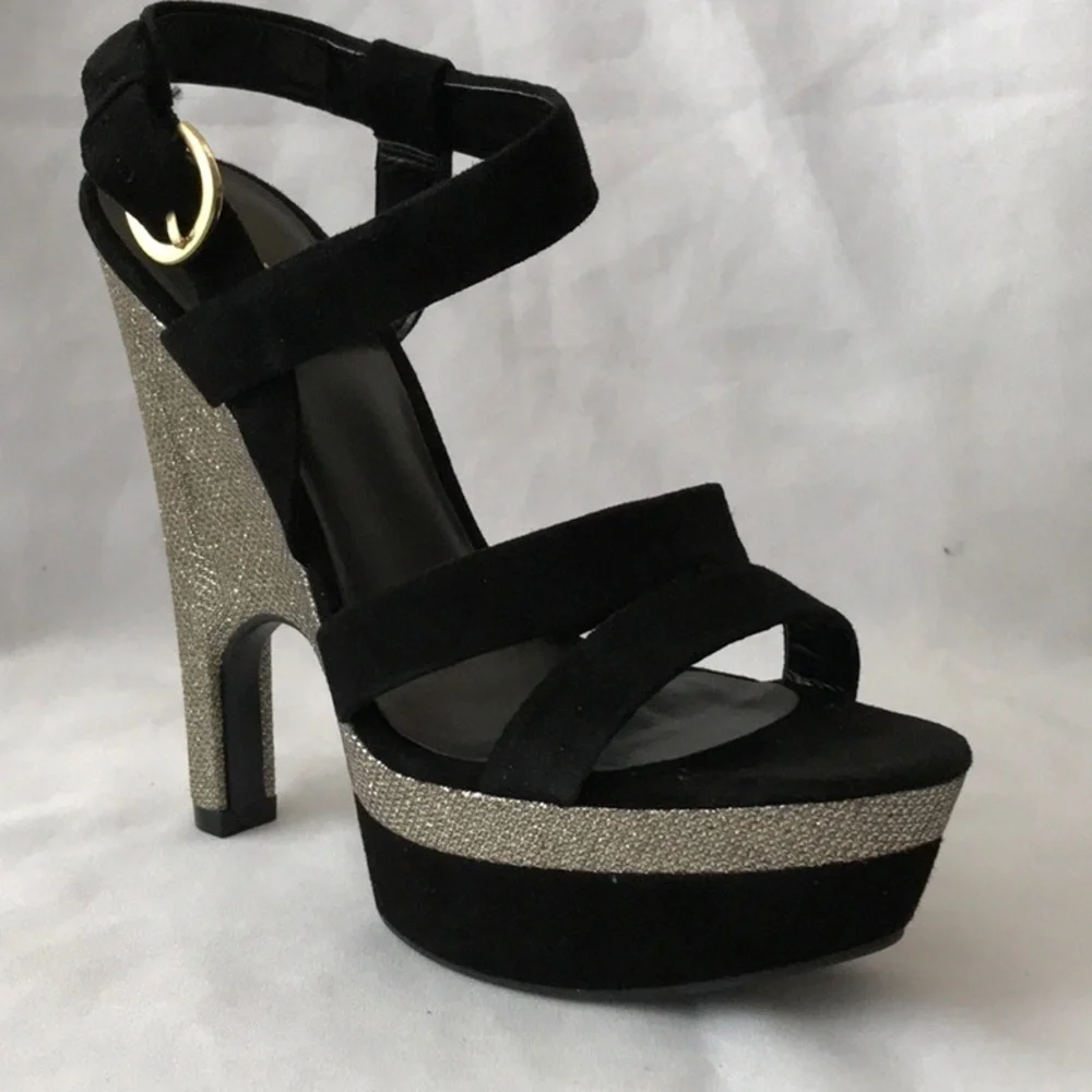 NEW GUESS JOYAN BLACK SHOES SZ 8.5